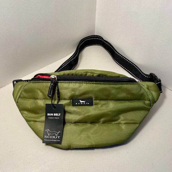 Scout Handbags - Scout Bags Sun Belt Fanny Pack Crossbody Bag Green Puffer Zip Adj Strap Zips NWT
